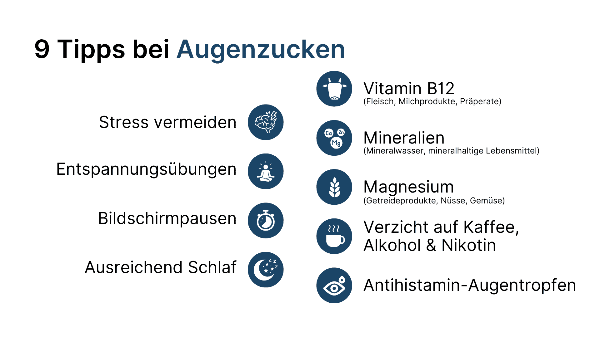 Tipps bei Augenzucken